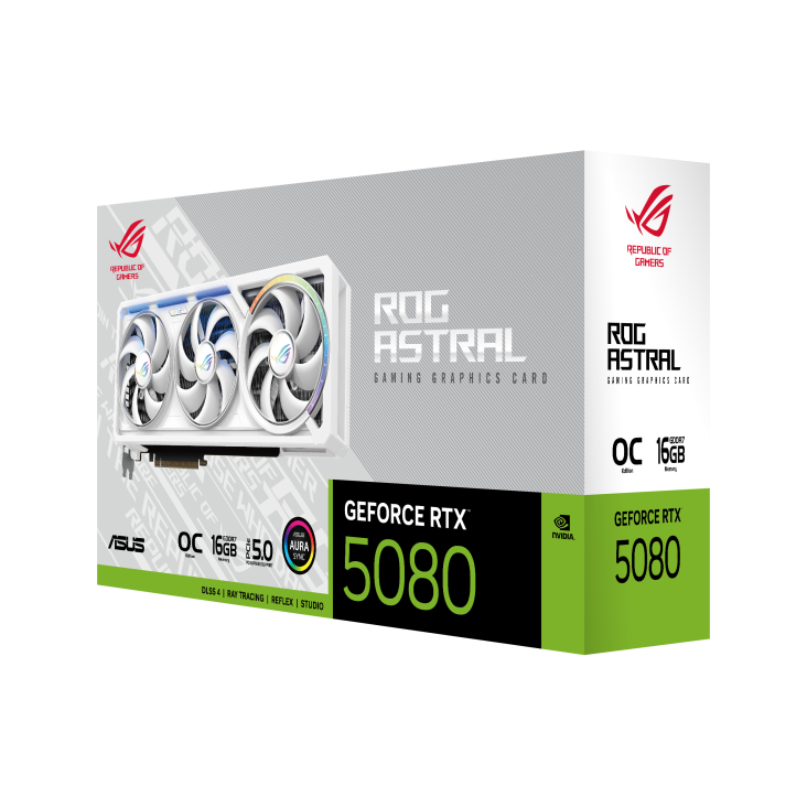ASUS ROG ASTRAL GeForce RTX 5080 OC White 白色 16GB GDDR7 ROG-ASTRAL-RTX5080-O16G-WHITE (DI-E5080W1)