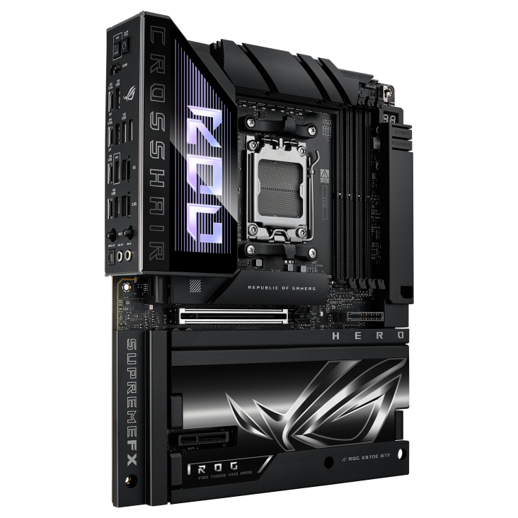 ASUS ROG CROSSHAIR X870E HERO BTF DDR5,Socket AM5 ATX Motherboard 背插式主機板 (MB-BX8ECHB)