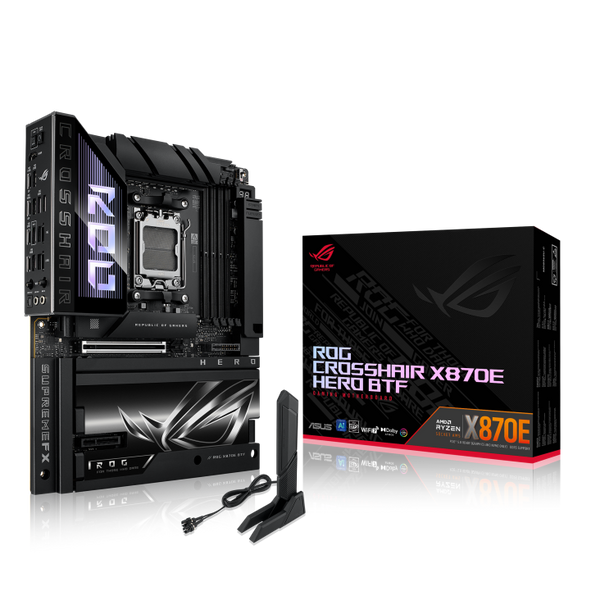 ASUS ROG CROSSHAIR X870E HERO BTF DDR5,Socket AM5 ATX Motherboard 背插式主機板 (MB-BX8ECHB)