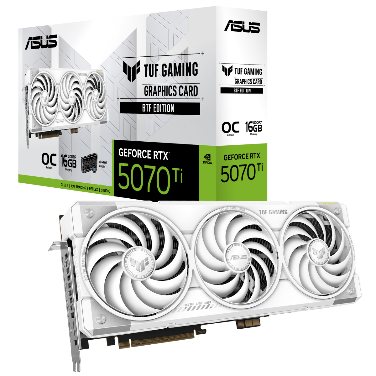 ASUS TUF GeForce RTX 5070 Ti OC White BTF 16GB GDDR7 TUF-RTX5070TI-O16