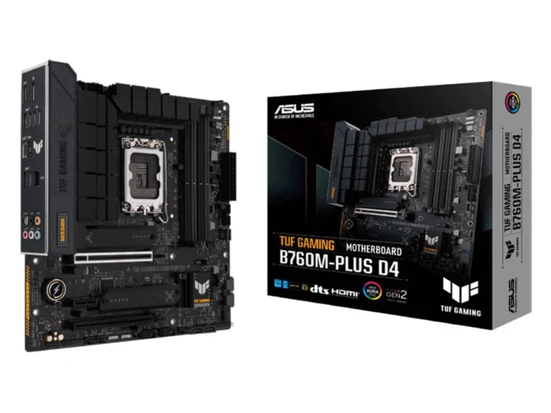 ASUS TUF GAMING B760M-PLUS D4 DDR4,LGA 1700 mATX Motherboard (MB-AB76TM4)