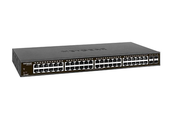 NETGEAR GS348 48 port Gigabit Unmanaged Switch, Fanless  (with Rack mount kit)