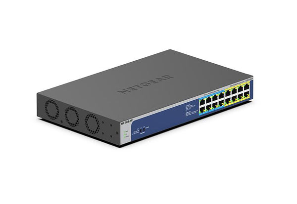 NETGEAR GS516UP 16 port Gigabit Unmanaged Switch w/ 8 PoE+ and 8 PoE++ (380W), Metal