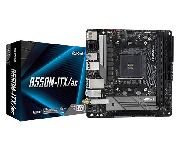 ASRock B550M-ITX/ac DDR4,AM4 Socket Mini-ITX Motherboard