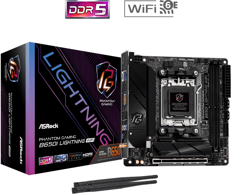 【熱賣中】ASRock B650I Lightning WiFi DDR5,Socket AM5 Mini-ITX Motherboard