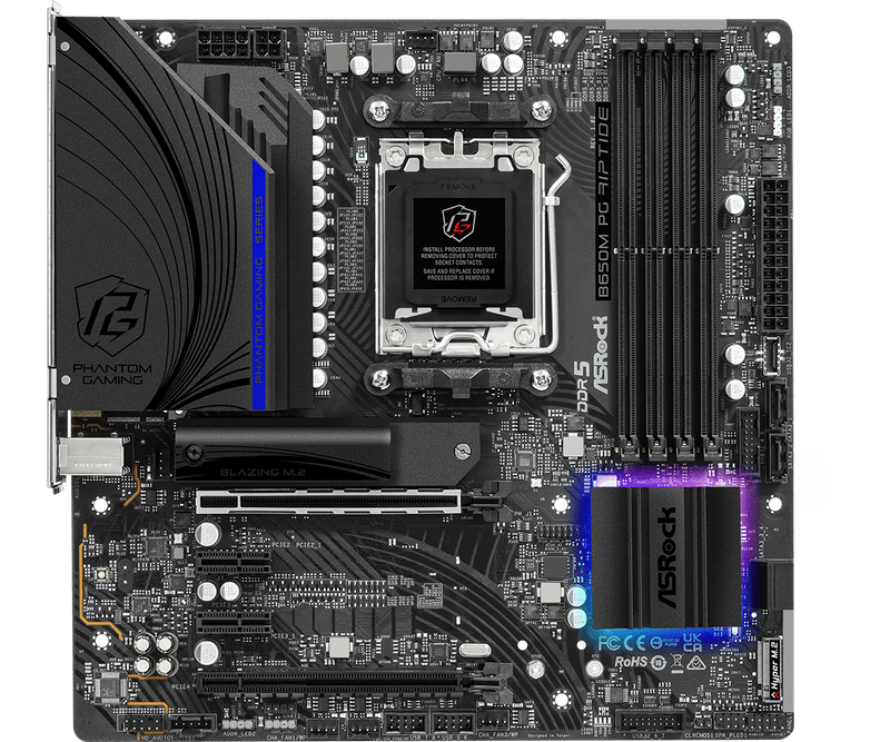 ASRock B650M PG Riptide DDR5,Socket AM5 mATX Motherboard