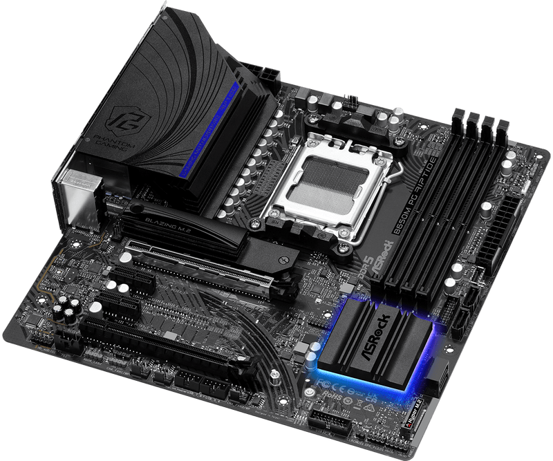 ASRock B650M PG Riptide DDR5,Socket AM5 mATX Motherboard
