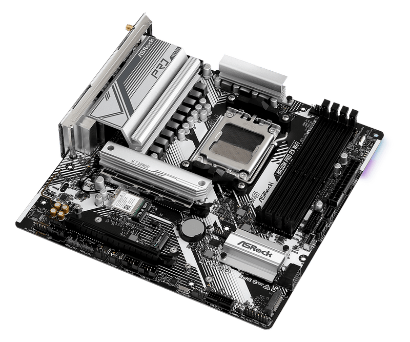 ASRock B650M Pro RS WiFi DDR5,Socket AM5 mATX Motherboard