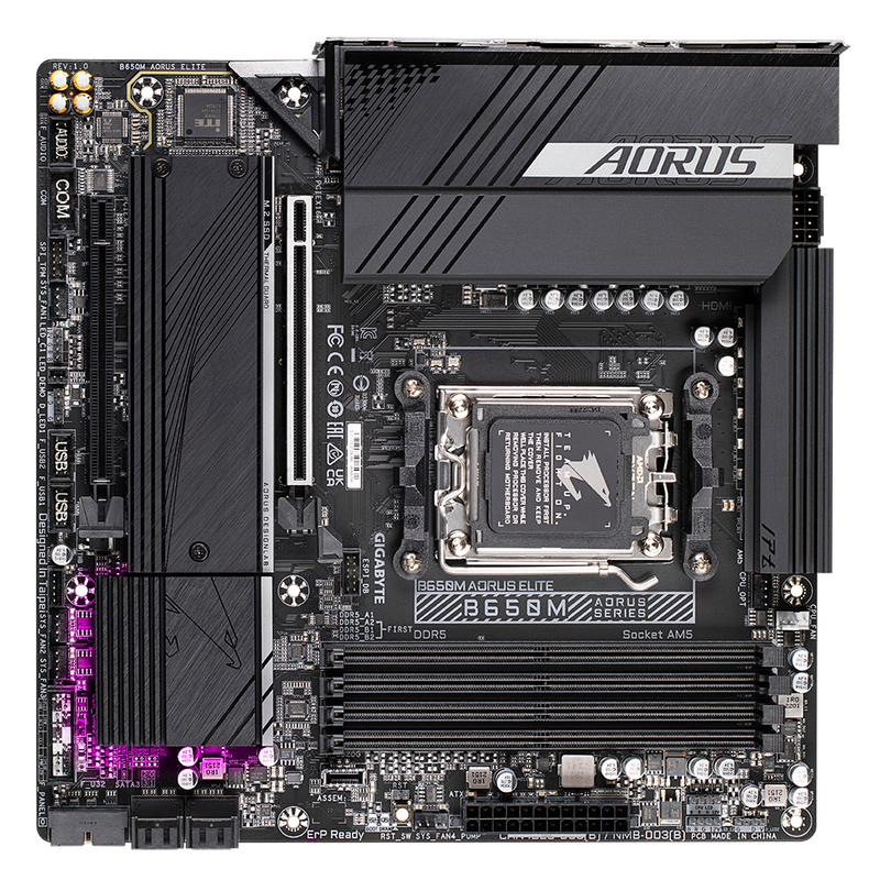 GIGABYTE B650M AORUS ELITE DDR5,Socket AM5 mATX Motherboard
