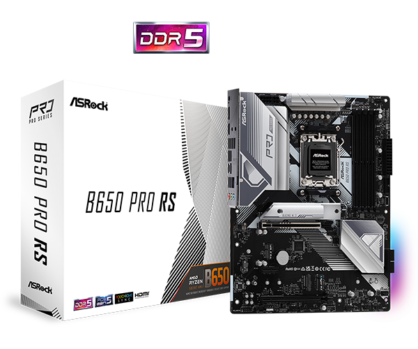 ASRock B650 Pro RS DDR5,Socket AM5 ATX Motherboard