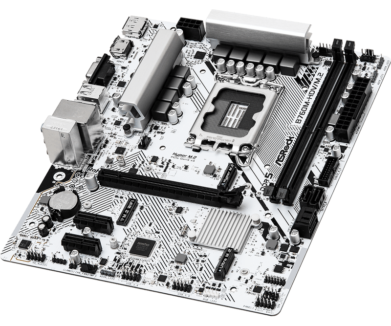 ASRock B760M-HDV/M.2 White White DDR5,LGA 1700 mATX Motherboard 