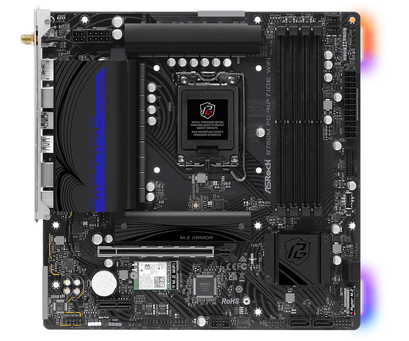 ASRock B760M PG Riptide WiFi DDR5,LGA 1700 mATX Motherboard 