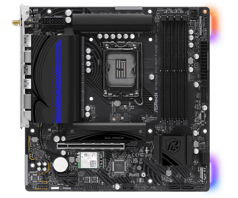 ASRock B760M PG Riptide WiFi DDR5,LGA 1700 mATX Motherboard 