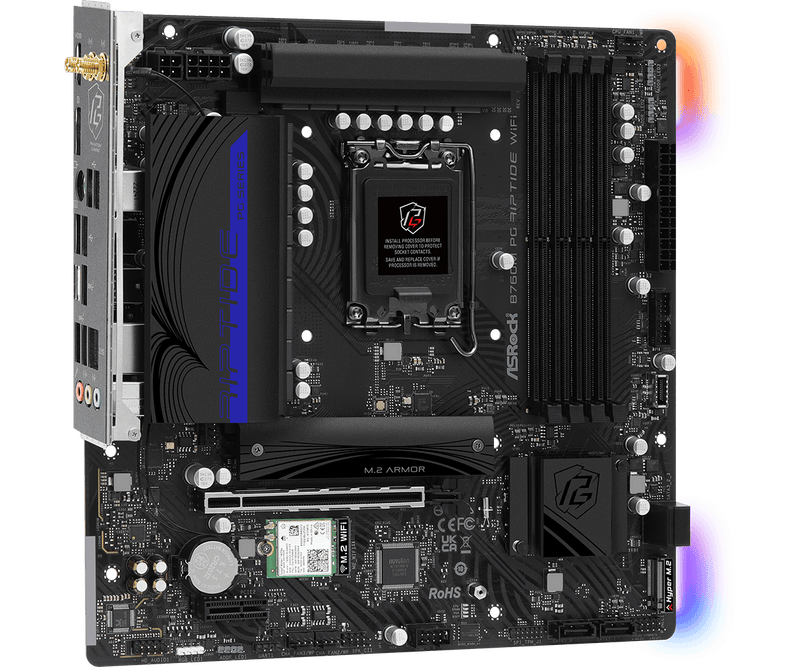 ASRock B760M PG Riptide WiFi DDR5,LGA 1700 mATX Motherboard 