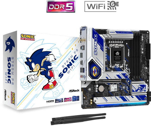 ASRock B760M PG SONIC WiFi DDR5,LGA 1700 mATX Motherboard