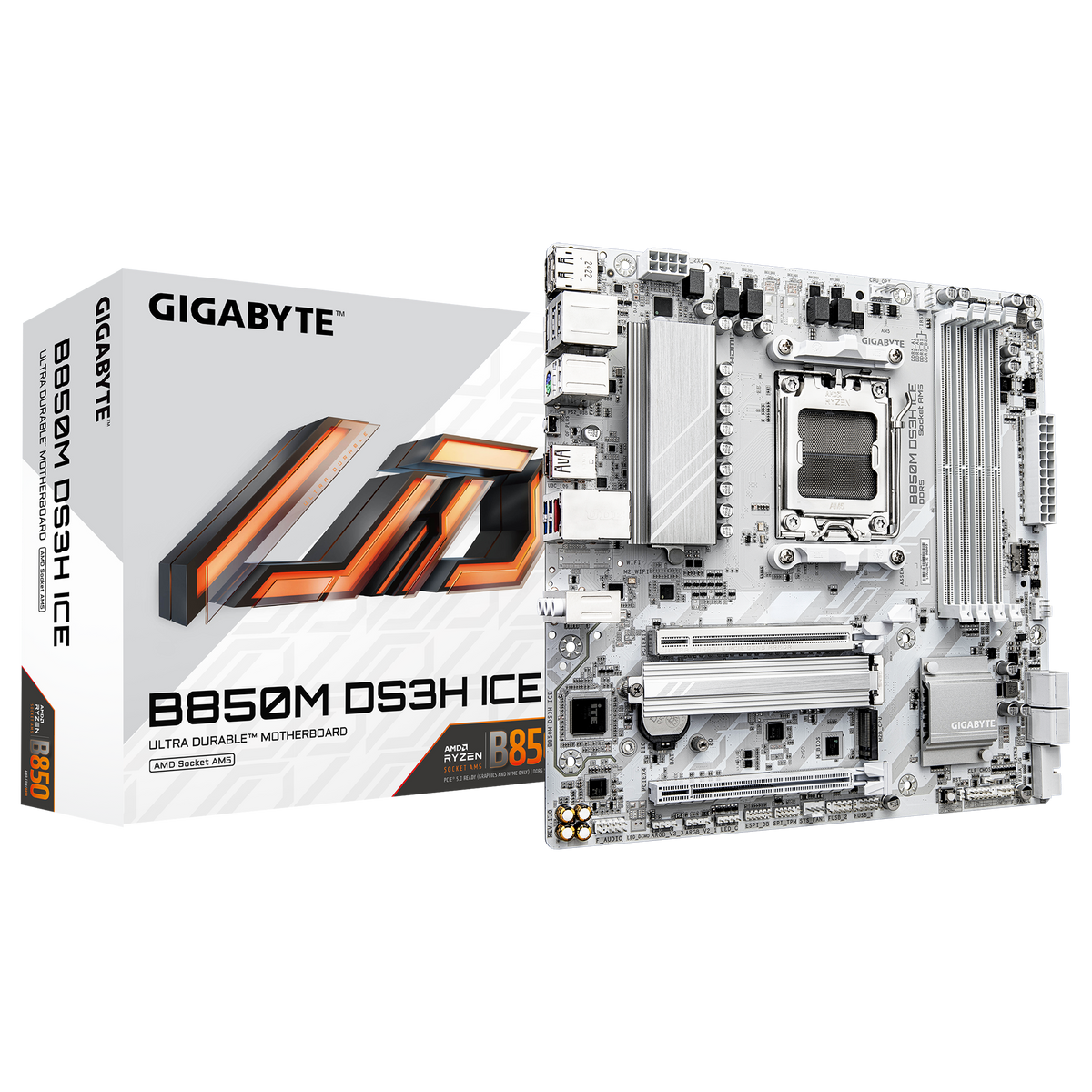 新品未使用 GIGABYTE B850M DS3H ICE DDR5 AM5 B850MDS3HICE-01_1200x.png?v=