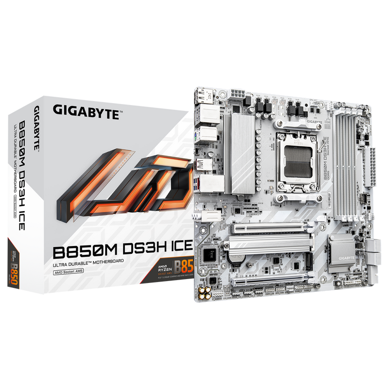 GIGABYTE B850M DS3H ICE DDR5,Socket AM5 mATX Motherboard