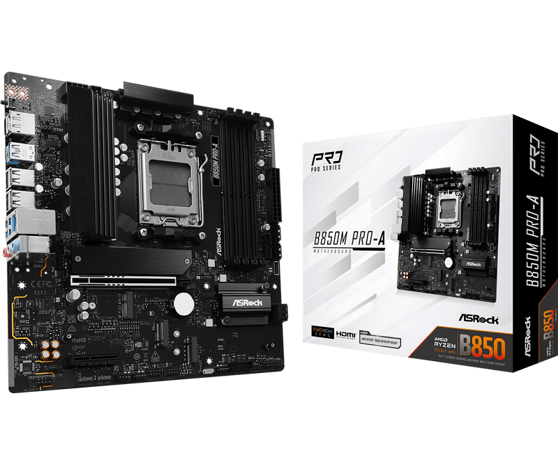 ASRock B850M Pro-A DDR5,Socket AM5 mATX Motherboard
