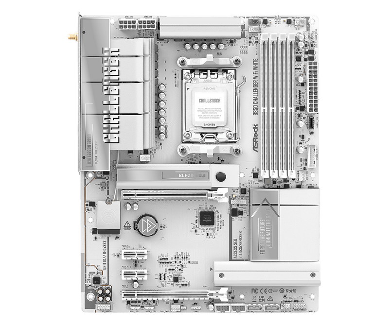 ASRock B850 Challenger WiFi White DDR5,Socket AM5 ATX Motherboard
