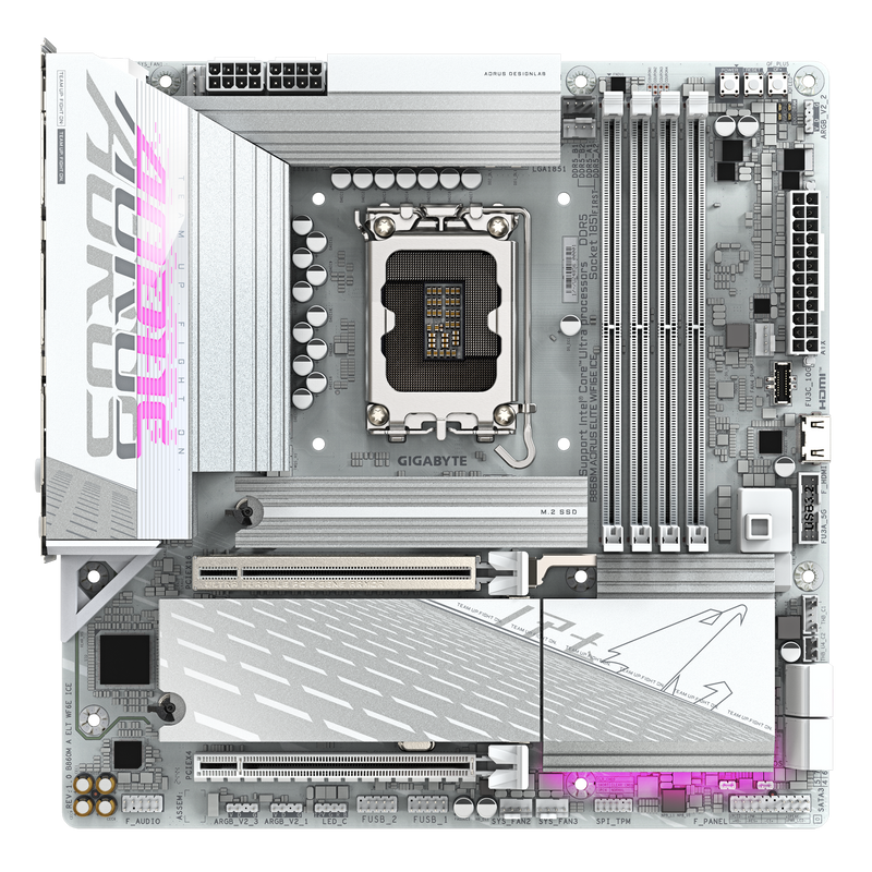 GIGABYTE B860M AORUS ELITE WIFI6E ICE DDR5,LGA 1851 mATX Motherboard