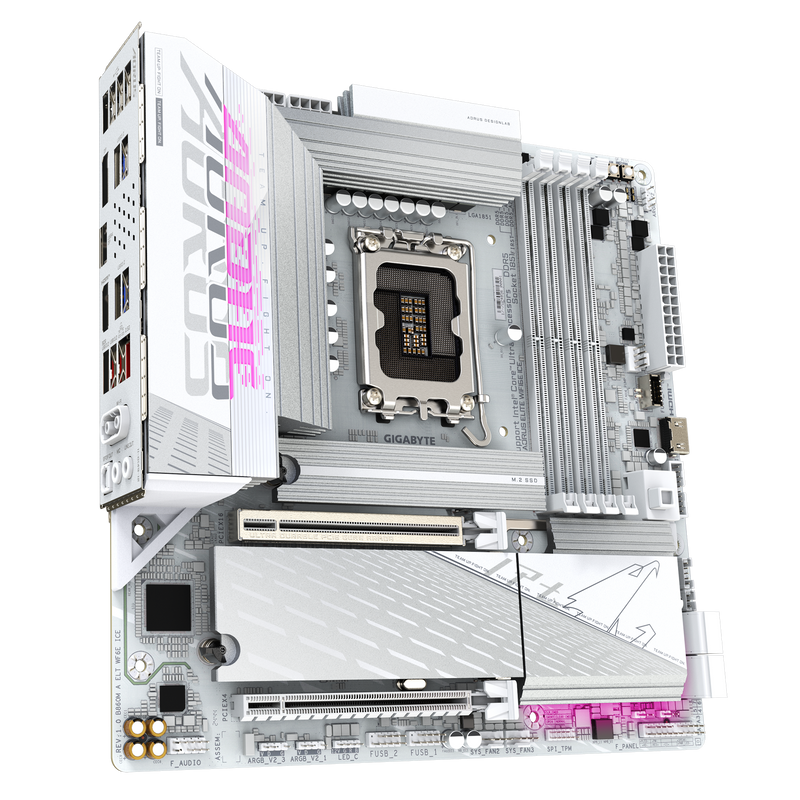 GIGABYTE B860M AORUS ELITE WIFI6E ICE DDR5,LGA 1851 mATX Motherboard