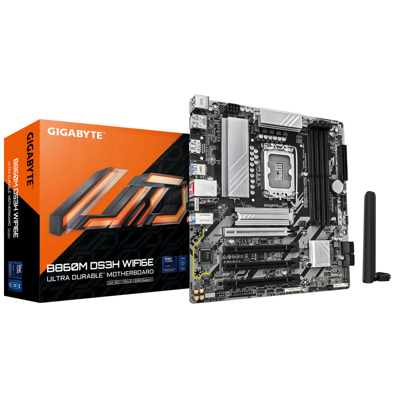 GIGABYTE B860M DS3H WIFI6E DDR5,LGA 1851 mATX Motherboard