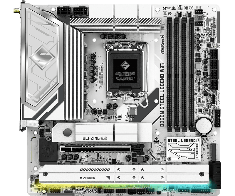 ASRock B860M Steel Legend WiFi DDR5,LGA 1851 mATX Motherboard