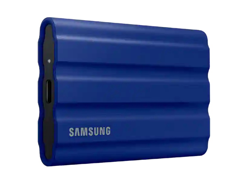 Samsung 2TB T7 Shield SSD Blue MU-PE2T0R/WW USB 3.2 Gen 2 &amp; Type-C Portable Solid State Drive