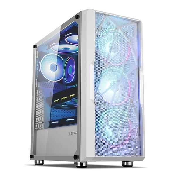 ABKO Suitmaster 322S Intaker White Tempered Glass ATX Computer Case