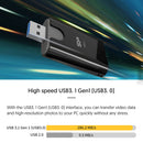 Silicon Power Combo Black SD and microSD USB 3.2 Card Reader (SPU3AT5REDEL300K)