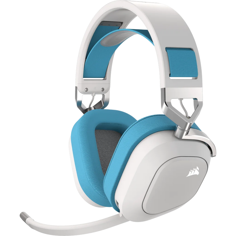[Special Price] Corsair HS80 RGB Wireless Premium Gaming Headset with Spatial Audio – Ethereal Blue CA-901123B-AP