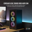 CORSAIR iCUE 2000D RGB AIRFLOW Black 黑色 Tempered Glass Mini-ITX Case CC-9011246-WW