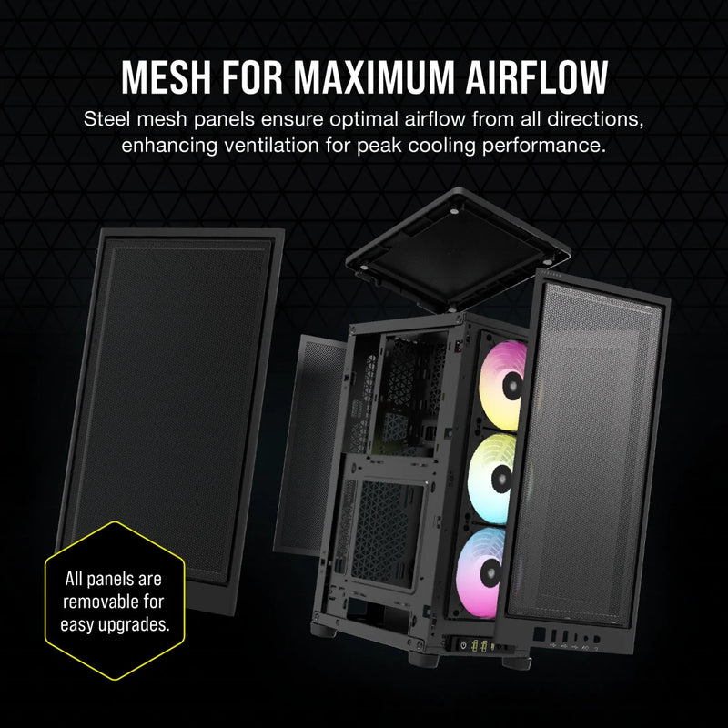 CORSAIR iCUE 2000D RGB AIRFLOW Black 黑色 Tempered Glass Mini-ITX Case CC-9011246-WW