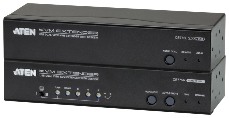 ATEN CE775 USB Dual View KVM Audio Extender w/Deskew, Local &amp; Remote