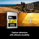 Lexar GOLD Series 80GB Professional CFexpress™ Type A Card (up to 900MB/s read, 800MB/s write) LCAGOLD080G-RNENG