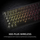CORSAIR K65 PLUS WIRELESS TACTILE 75% RGB BK (黑色) 機械遊戲鍵盤 - CH-91D441F-NA