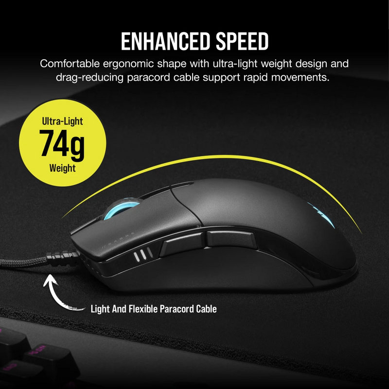 【至抵優惠】Corsair SABRE RGB PRO CHAMPION SERIES Ultra-Light FPS/MOBA Gaming Mouse CH-9303111-AP