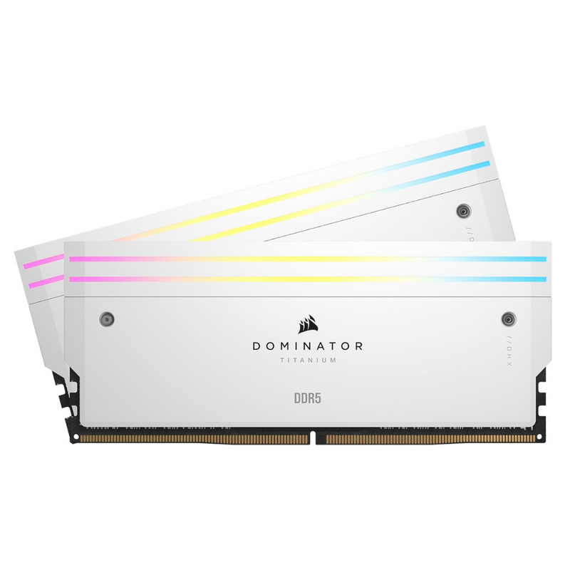 CORSAIR 64GB Kit (2x32GB) DOMINATOR TITANIUM RGB White 白色 CMP64GX5M2B6000Z30W DDR5 6000MHz CL30 Memory (AMD EXPO & Intel XMP 3.0)