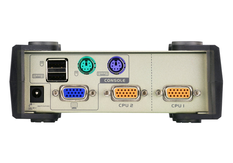 ATEN CS82U 2-Port PS/2-USB KVM Switch w/Cable (2-button, Metal, 2048x1536)