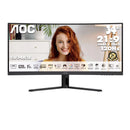 AOC 34" CU34B3E 4ms(GTG) 120Hz WQHD 3440x1440 Fast VA (21:9) 1500R 曲面電競顯示器