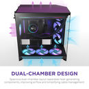 NZXT H9 Flow RGB V2 Edition (2025) Black 黑色 RGB Tempered Glass ATX Case CM-H92FB-R1