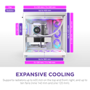 NZXT H9 Flow RGB V2 Edition (2025) White 白色 RGB Tempered Glass ATX Case CM-H92FW-R1