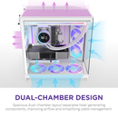 NZXT H9 Flow RGB V2 Edition (2025) White 白色 RGB Tempered Glass ATX Case CM-H92FW-R1