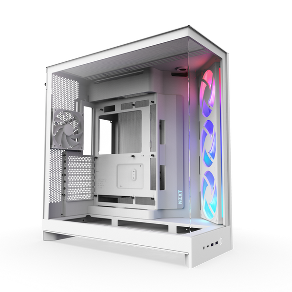 NZXT H9 Flow RGB V2 Edition (2025) White 白色 RGB Tempered Glass ATX Case CM-H92FW-R1