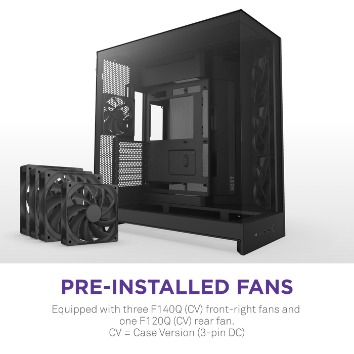 NZXT H9 Flow V2 Edition (2025) Black 黑色 Tempered Glass ATX Case CM-H92FB-01