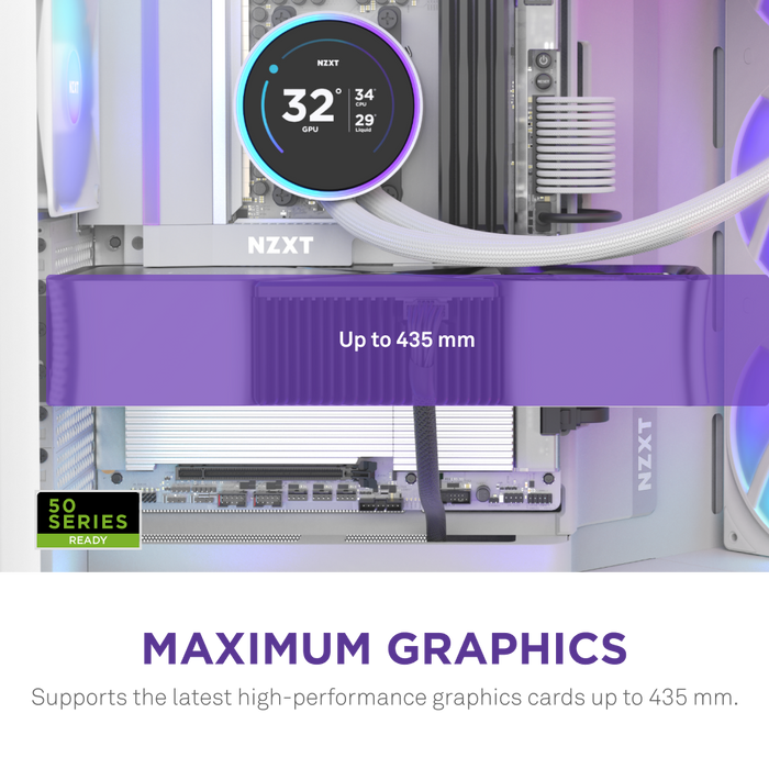 NZXT H9 Flow RGB V2 Edition (2025) White 白色 RGB Tempered Glass ATX Case CM-H92FW-R1