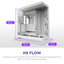 NZXT H9 Flow V2 Edition (2025) White 白色 Tempered Glass ATX Case CM-H92FW-01