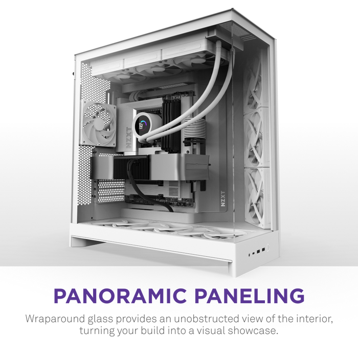 NZXT H9 Flow V2 Edition (2025) White 白色 Tempered Glass ATX Case CM-H92FW-01