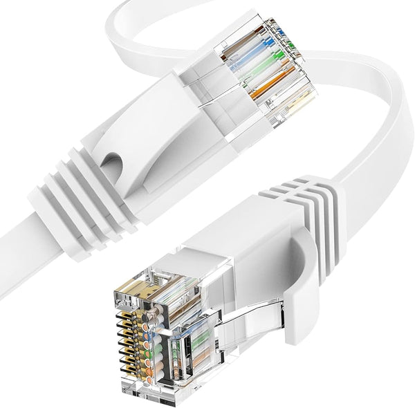 SORA 20M CAT6E straight-through network cable with auxiliary head white (CB-CAT6ESFL (20M)) (flat cable)