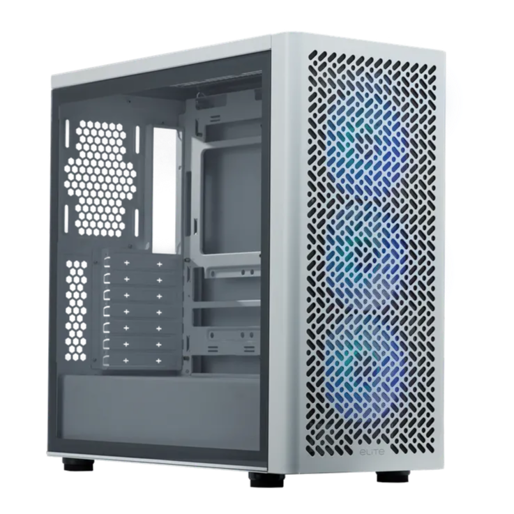 Cooler Master Elite 502 White 白色 ATX Case (E502-WGNN-SAZ) * 預裝4把ARGB風扇